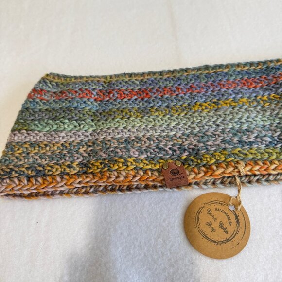 HANDMADE Crochet Moss Stitch Infinity Scarf NWT One of a Kind - Picture 6 of 12